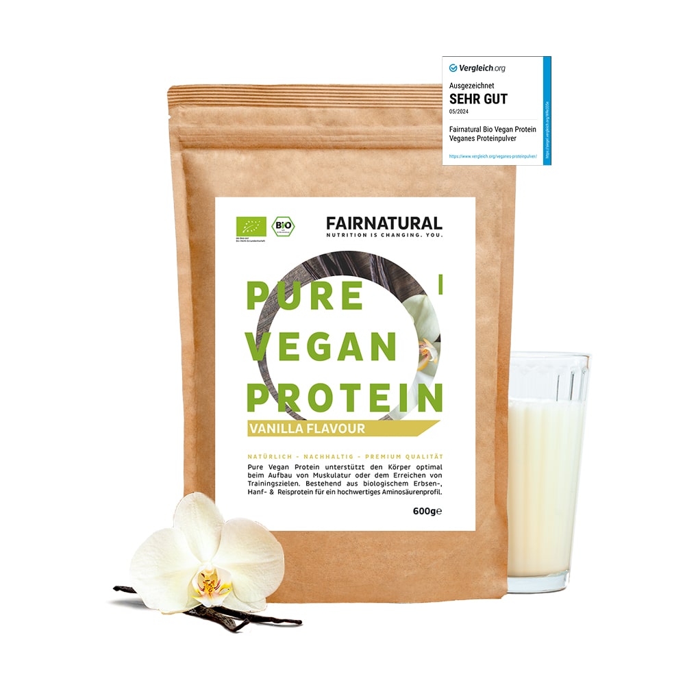 Poudre de protéine végétalienne bio vanille sans soja