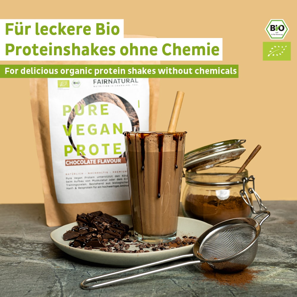 Poudre de protéine végétalienne bio chocolat sans soja