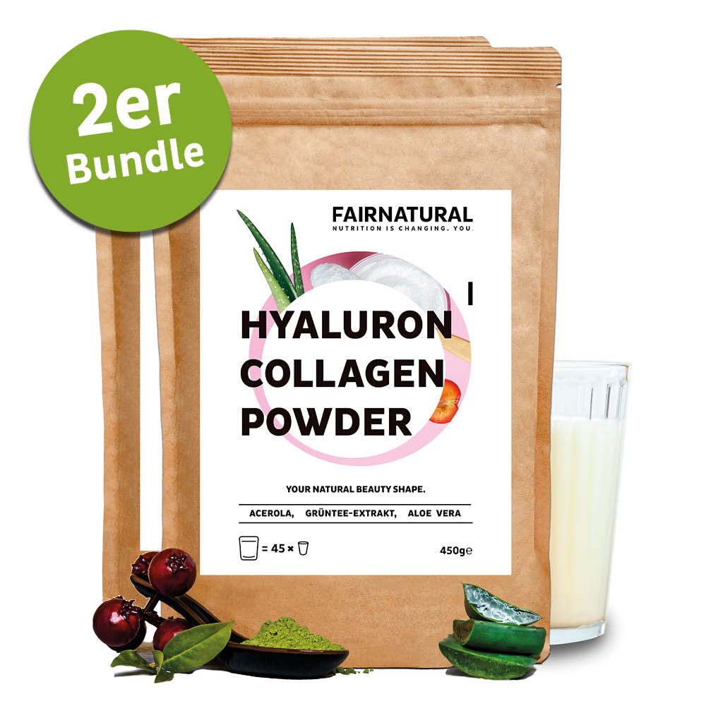 Poudre de collagène hyaluron, paquet de 2 (900g)