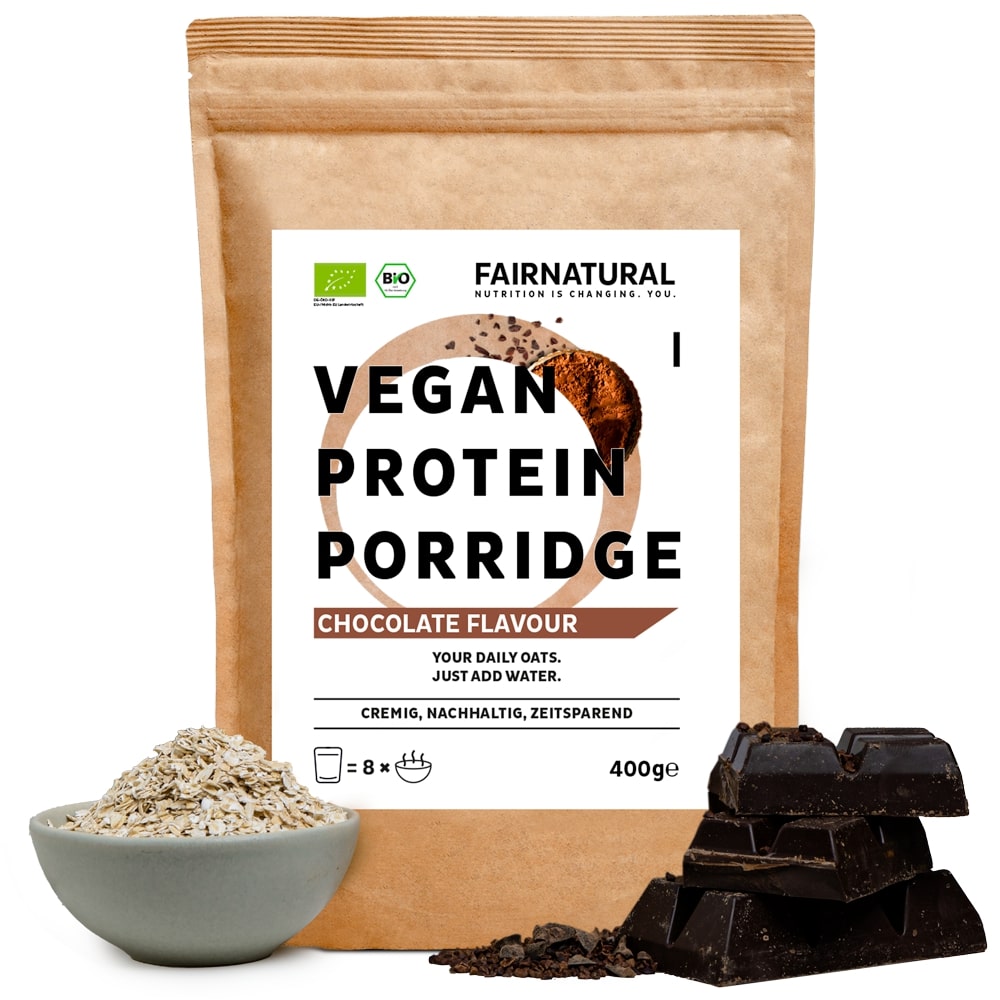 Porridge protéiné bio végétalien au chocolat